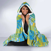Tuvalu Manuia te Kilisimasi Hooded Blanket Pacific Patchwork Xmas Vibes LT9 - Polynesian Pride