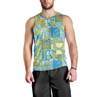 Tuvalu Manuia te Kilisimasi Men Tank Top Pacific Patchwork Xmas Vibes LT9 - Polynesian Pride