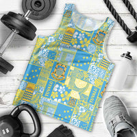 Tuvalu Manuia te Kilisimasi Men Tank Top Pacific Patchwork Xmas Vibes LT9 - Polynesian Pride