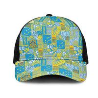 Tuvalu Manuia te Kilisimasi Mesh Trucker Cap Pacific Patchwork Xmas Vibes - Polynesian Pride