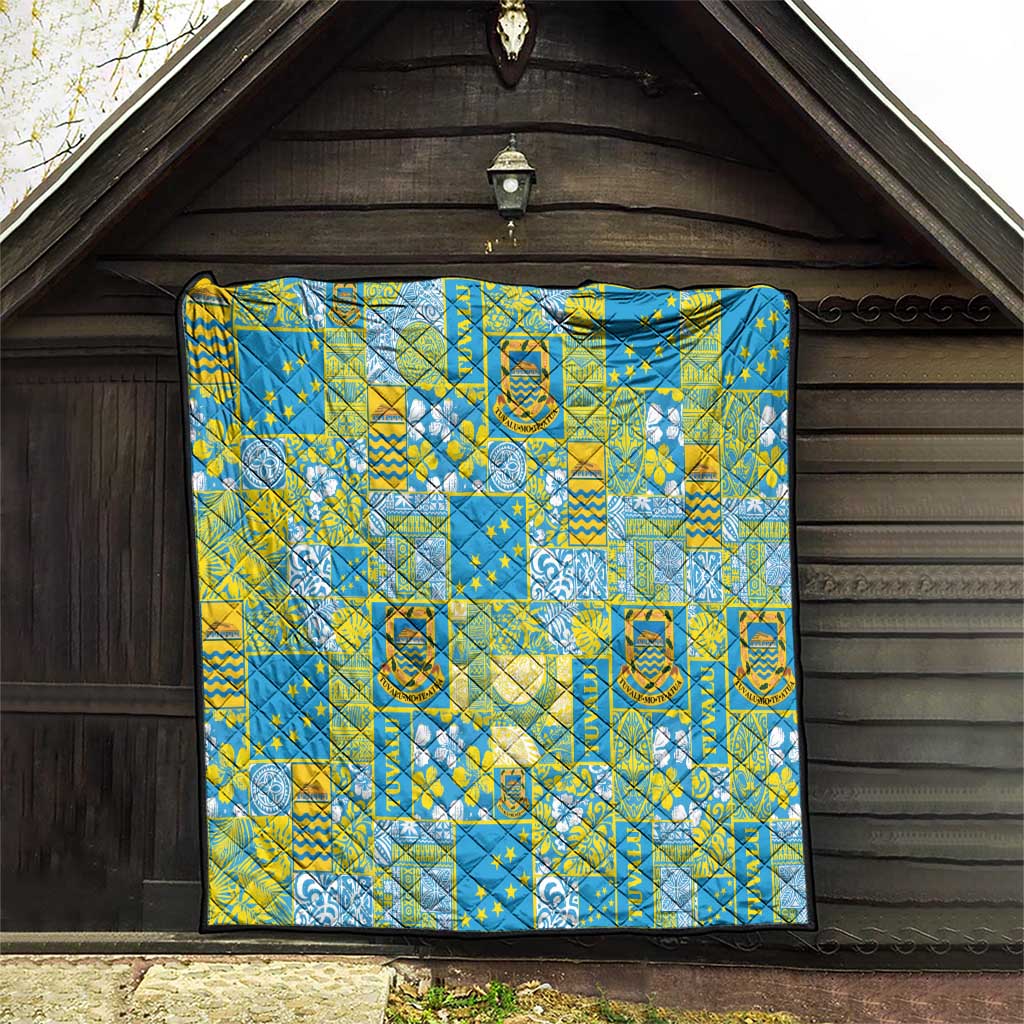 Tuvalu Manuia te Kilisimasi Quilt Pacific Patchwork Xmas Vibes - Polynesian Pride