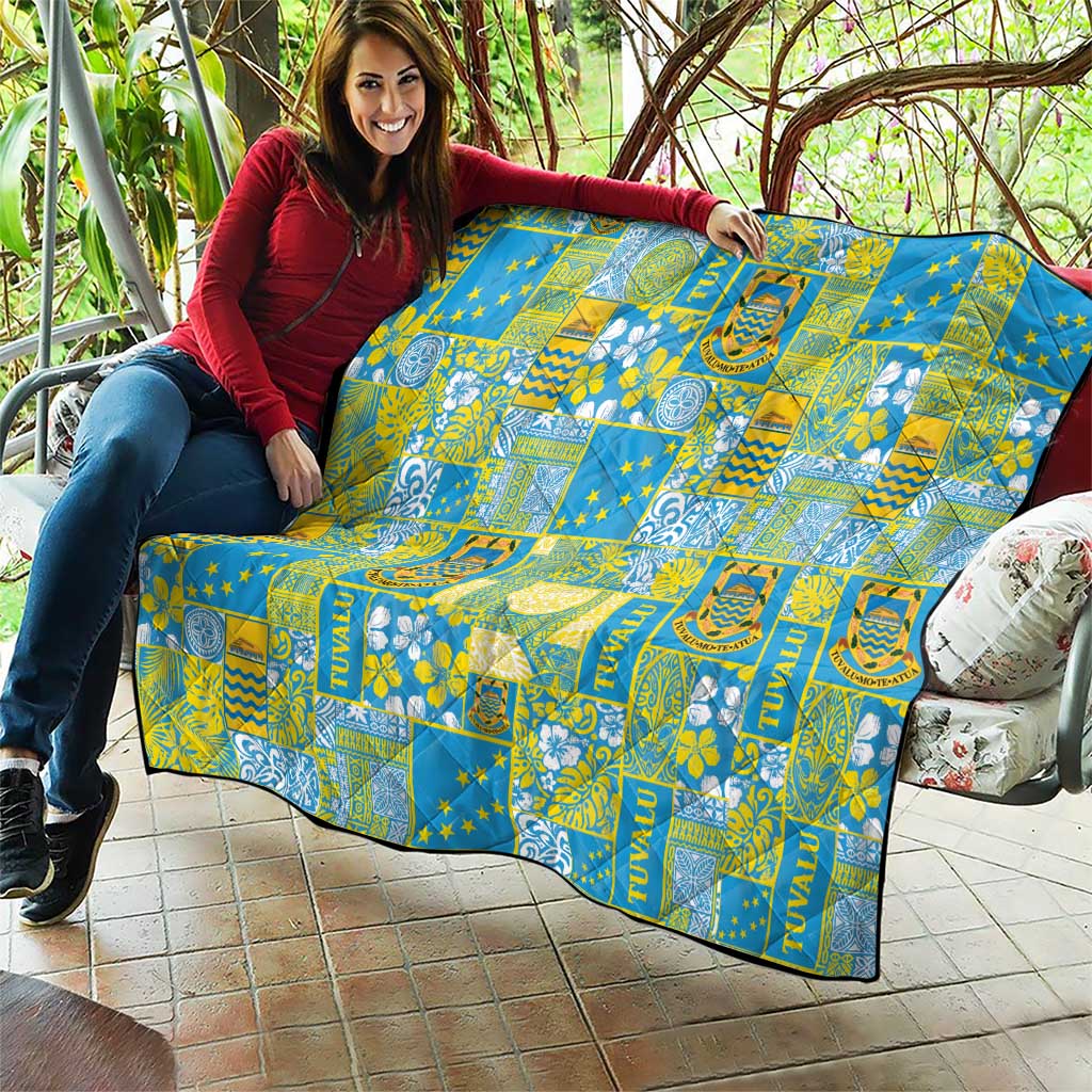 Tuvalu Manuia te Kilisimasi Quilt Pacific Patchwork Xmas Vibes - Polynesian Pride