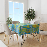 Tuvalu Manuia te Kilisimasi Tablecloth Pacific Patchwork Xmas Vibes - Polynesian Pride
