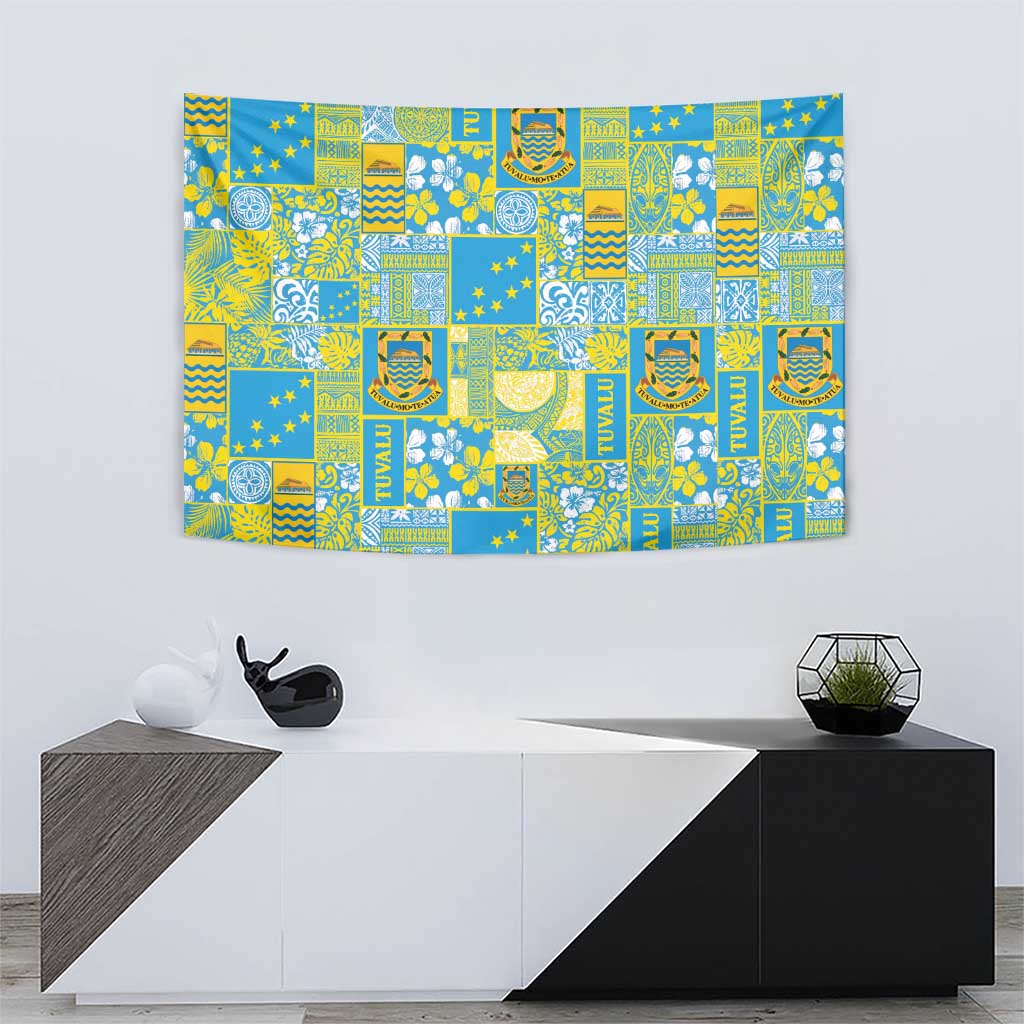 Tuvalu Manuia te Kilisimasi Tapestry Pacific Patchwork Xmas Vibes - Polynesian Pride