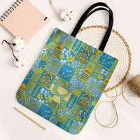 Tuvalu Manuia te Kilisimasi Tote Bag Pacific Patchwork Xmas Vibes - Polynesian Pride