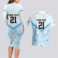Fiji Football Custom Couples Matching Long Sleeve Bodycon Dress and Hawaiian Shirt Bula Boys Go Champions LT9 - Polynesian Pride