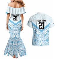 Fiji Football Custom Couples Matching Mermaid Dress and Hawaiian Shirt Bula Boys Go Champions LT9 - Polynesian Pride