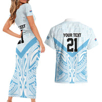 Fiji Football Custom Couples Matching Short Sleeve Bodycon Dress and Hawaiian Shirt Bula Boys Go Champions LT9 - Polynesian Pride