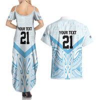 Fiji Football Custom Couples Matching Summer Maxi Dress and Hawaiian Shirt Bula Boys Go Champions LT9 - Polynesian Pride