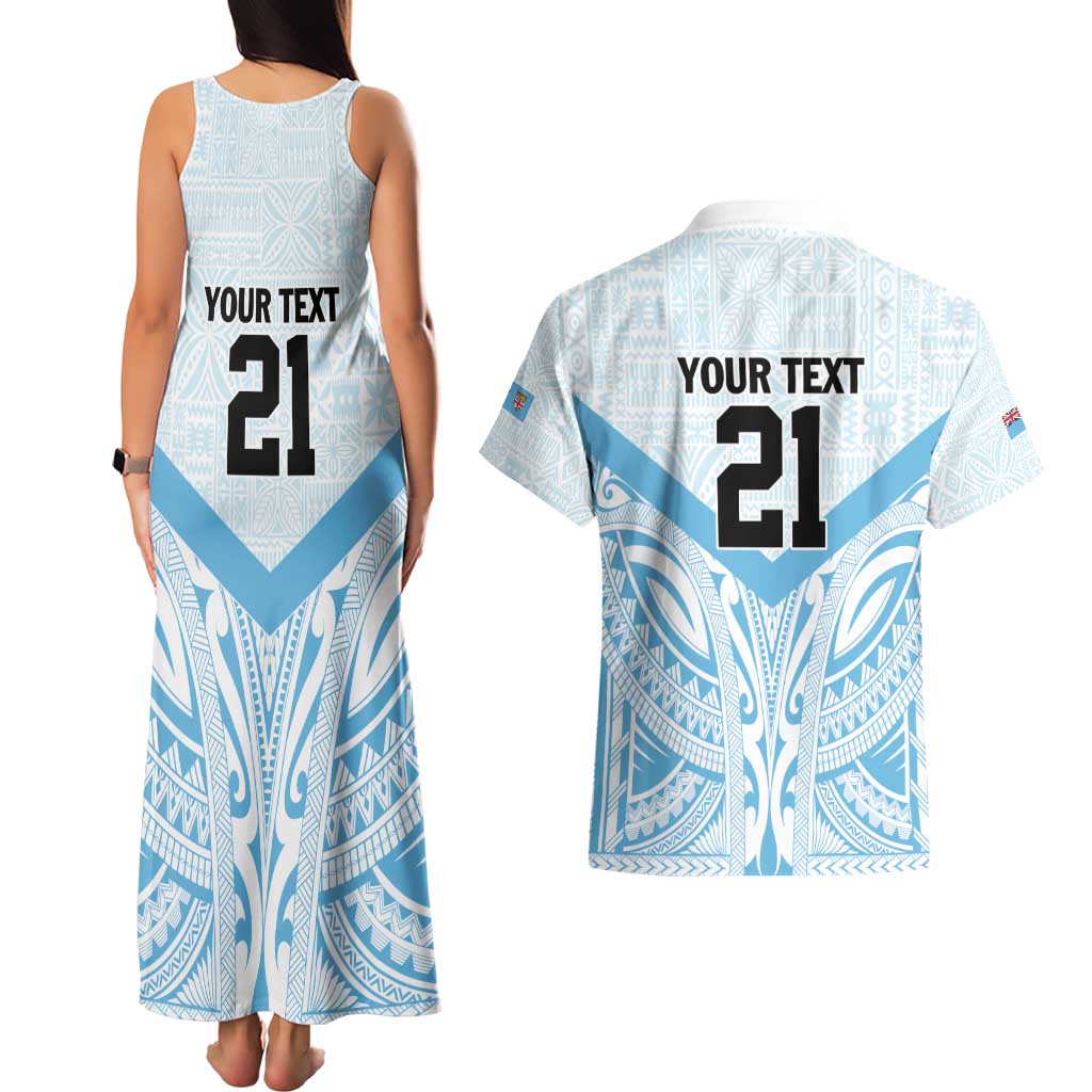 Fiji Football Custom Couples Matching Tank Maxi Dress and Hawaiian Shirt Bula Boys Go Champions LT9 - Polynesian Pride