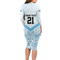 Fiji Football Custom Family Matching Long Sleeve Bodycon Dress and Hawaiian Shirt Bula Boys Go Champions LT9 - Polynesian Pride