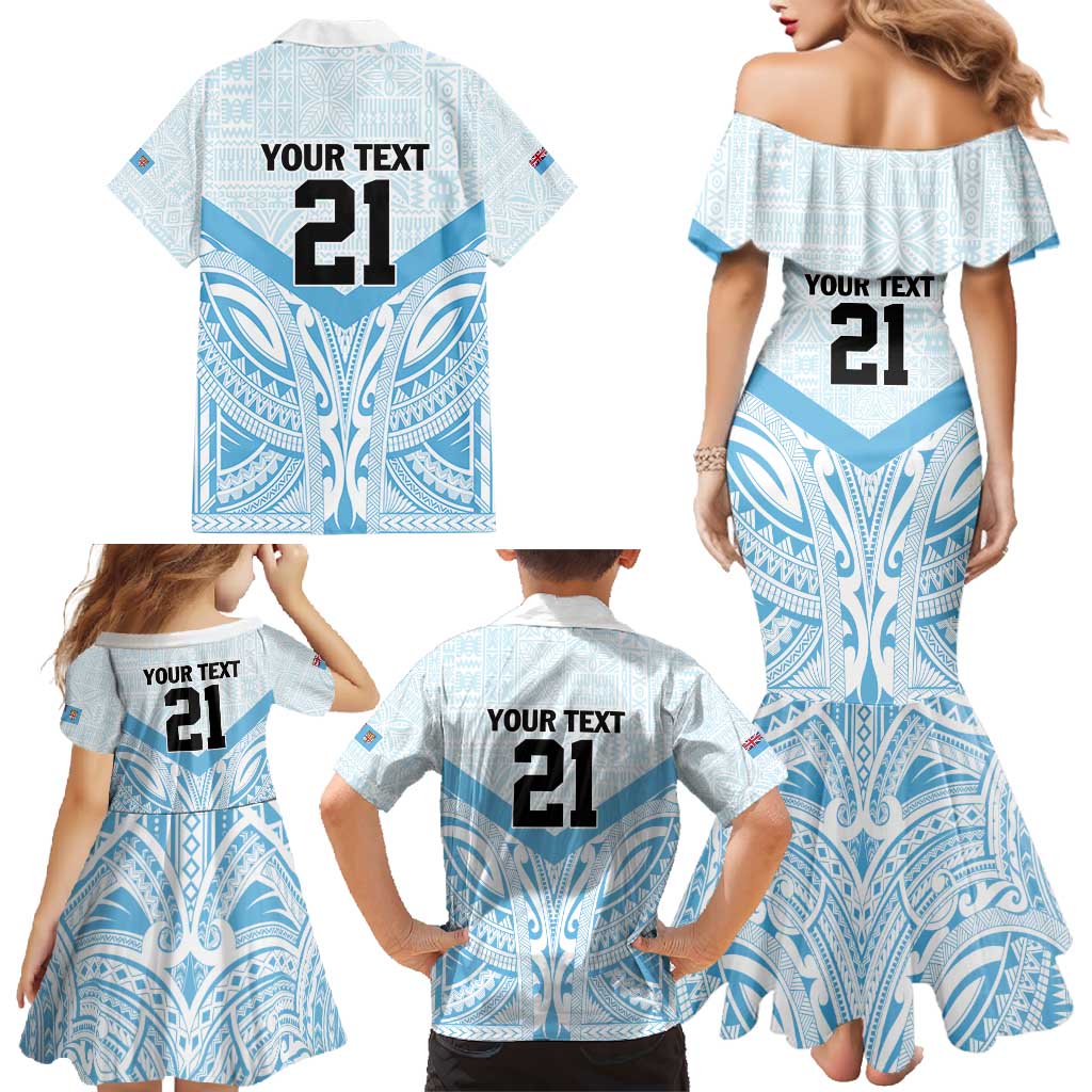 Fiji Football Custom Family Matching Mermaid Dress and Hawaiian Shirt Bula Boys Go Champions LT9 - Polynesian Pride