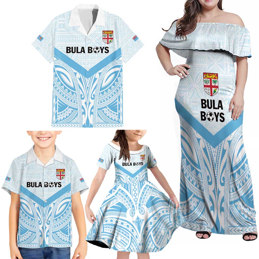 Fiji Football Custom Family Matching Off Shoulder Maxi Dress and Hawaiian Shirt Bula Boys Go Champions LT9 - Polynesian Pride