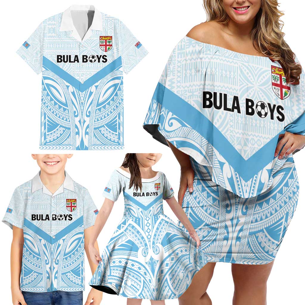 Fiji Football Custom Family Matching Off Shoulder Short Dress and Hawaiian Shirt Bula Boys Go Champions LT9 - Polynesian Pride