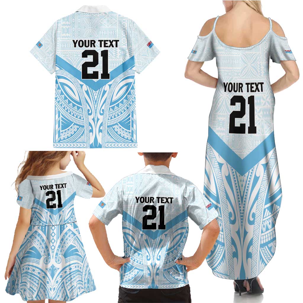 Fiji Football Custom Family Matching Summer Maxi Dress and Hawaiian Shirt Bula Boys Go Champions LT9 - Polynesian Pride