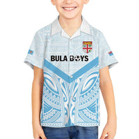 Fiji Football Custom Family Matching Summer Maxi Dress and Hawaiian Shirt Bula Boys Go Champions LT9 Son's Shirt Blue - Polynesian Pride