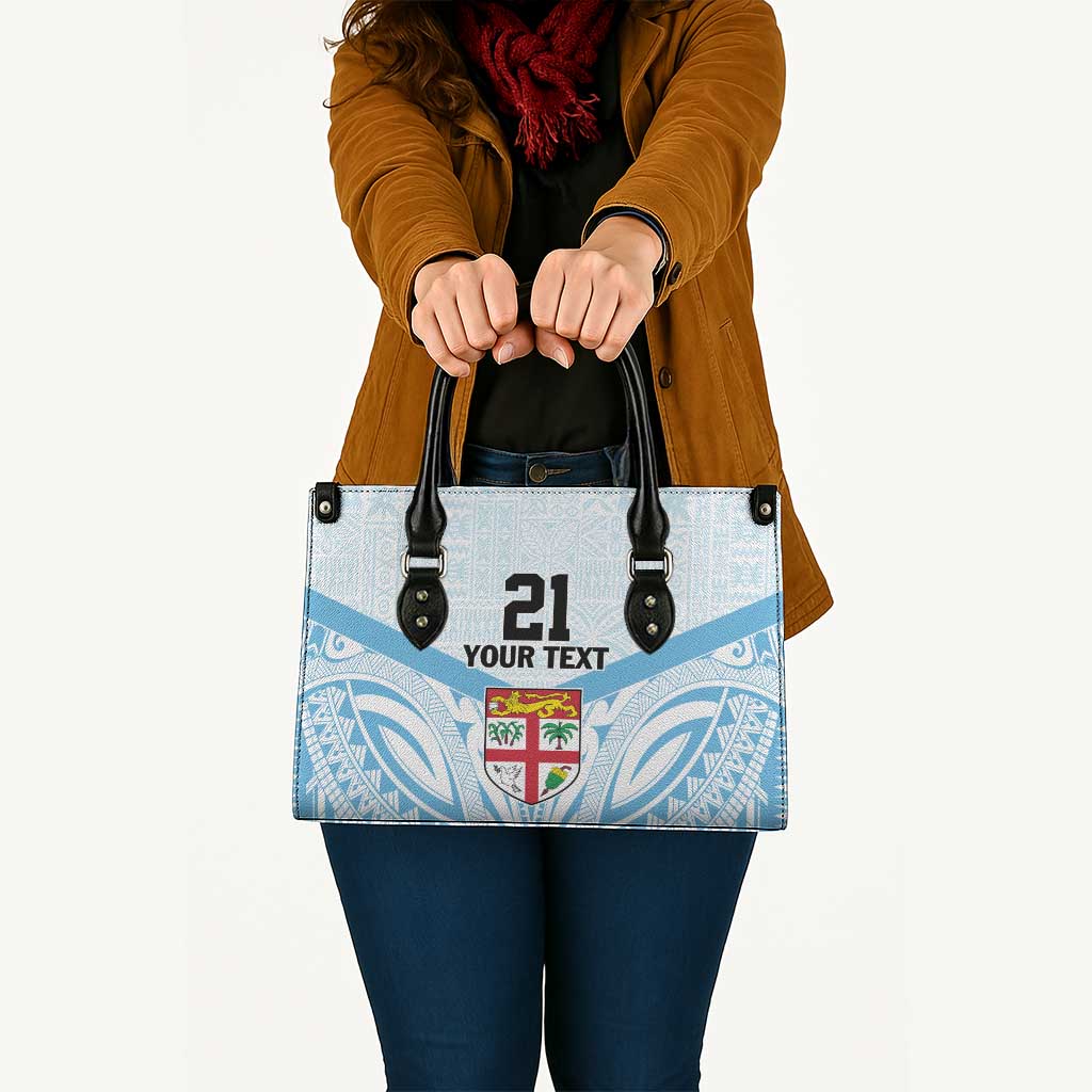 Fiji Football Custom Leather Bag Bula Boys Go Champions - Polynesian Pride