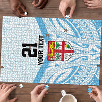 Fiji Football Custom Puzzle Bula Boys Go Champions - Polynesian Pride