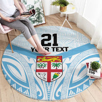 Fiji Football Custom Round Carpet Bula Boys Go Champions LT9 - Polynesian Pride