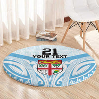 Fiji Football Custom Round Carpet Bula Boys Go Champions LT9 - Polynesian Pride