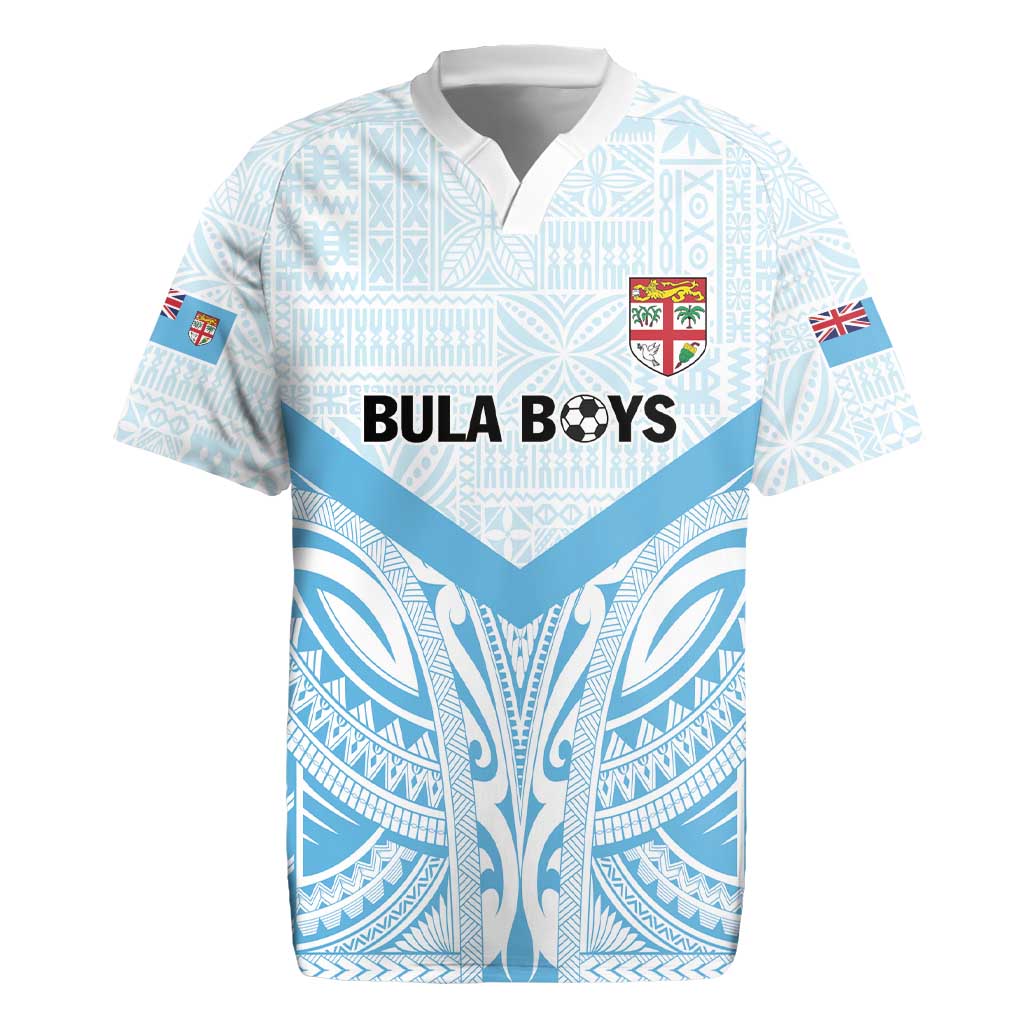 Fiji Football Custom Rugby Jersey Bula Boys Go Champions LT9 Blue - Polynesian Pride