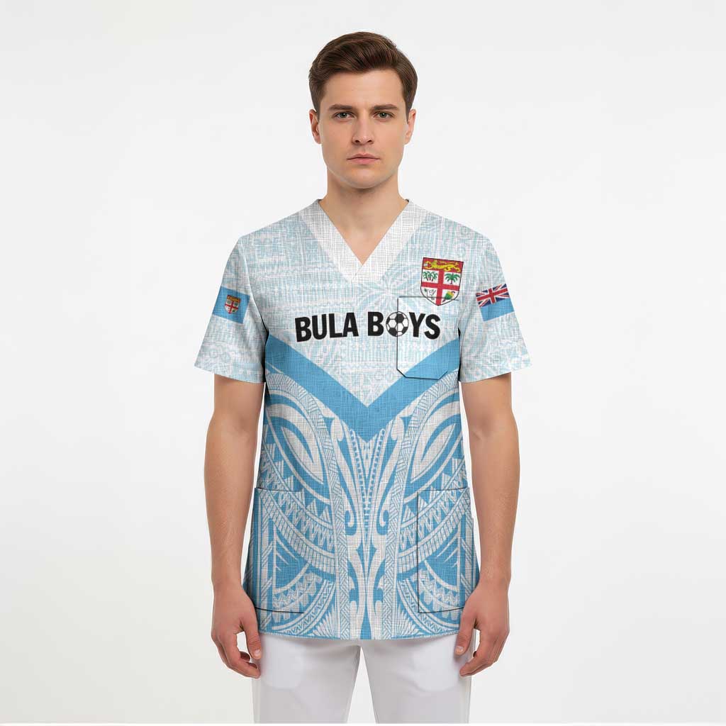 Fiji Football Custom Scrub Top Bula Boys Go Champions - Polynesian Pride