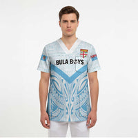Fiji Football Custom Scrub Top Bula Boys Go Champions - Polynesian Pride