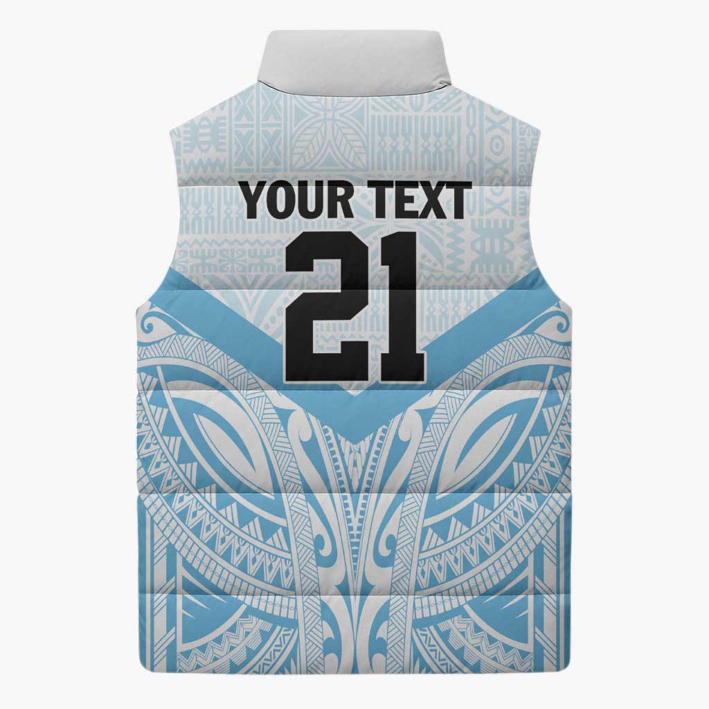 Fiji Football Custom Sleeveless Puffer Jacket Bula Boys Go Champions - Polynesian Pride