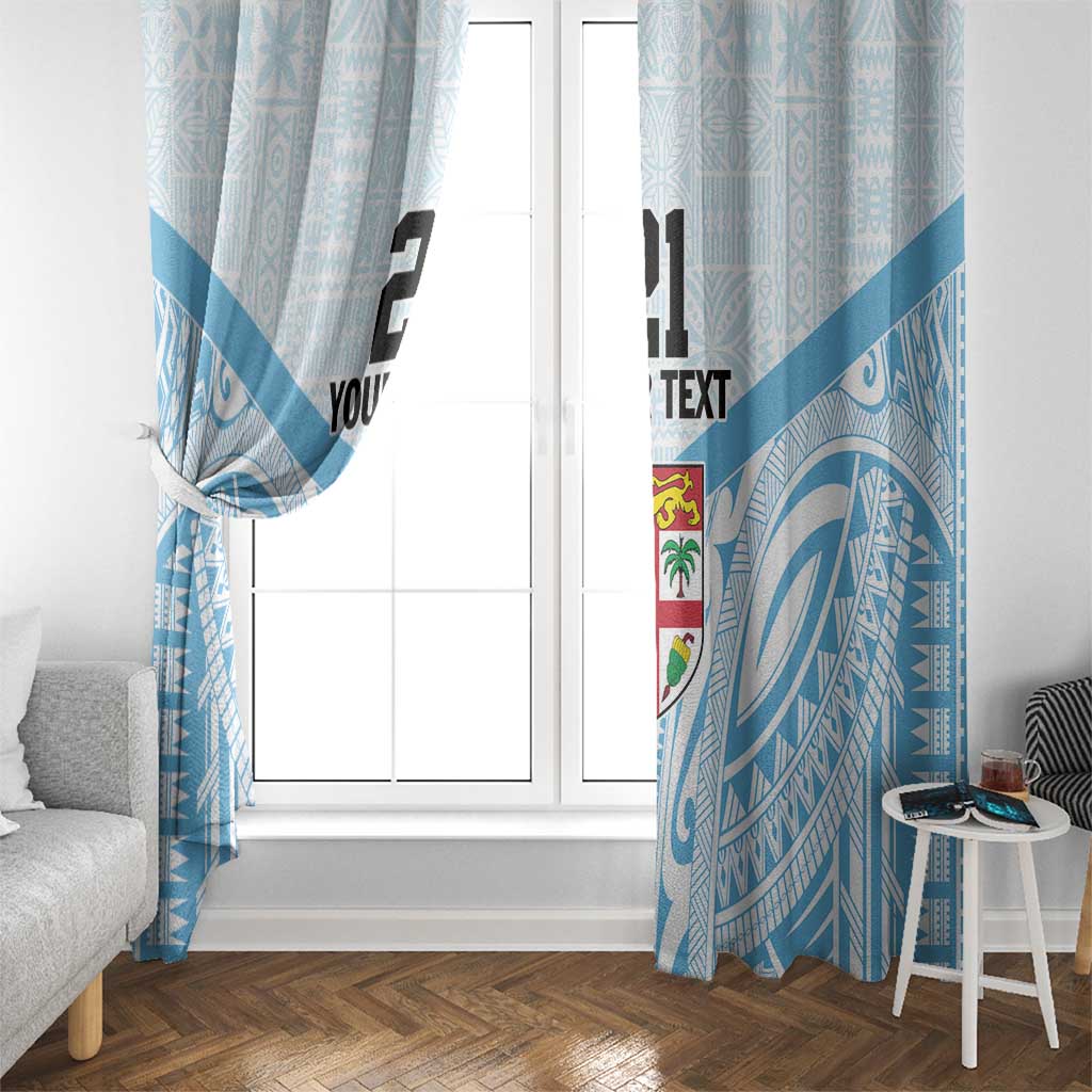 Fiji Football Custom Window Curtain Bula Boys Go Champions