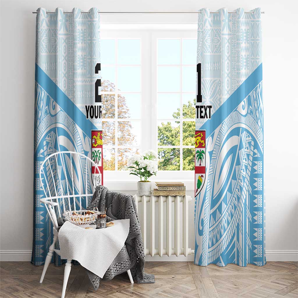 Fiji Football Custom Window Curtain Bula Boys Go Champions