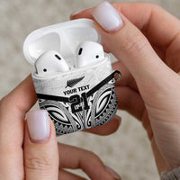 New Zealand Football Custom AirPods Case All White Fern Go Champions LT9 - Polynesian Pride