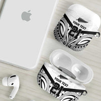 New Zealand Football Custom AirPods Case All White Fern Go Champions LT9 - Polynesian Pride