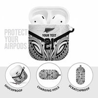 New Zealand Football Custom AirPods Case All White Fern Go Champions LT9 - Polynesian Pride