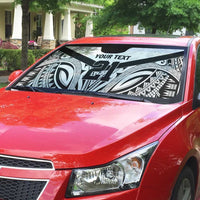 New Zealand Football Custom Auto Sun Shade All White Fern Go Champions LT9 - Polynesian Pride
