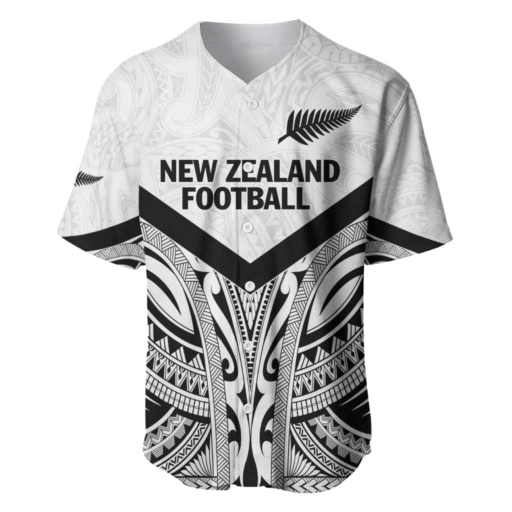 New Zealand Football Custom Baseball Jersey All White Fern Go Champions LT9 White - Polynesian Pride