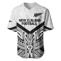 New Zealand Football Custom Baseball Jersey All White Fern Go Champions LT9 White - Polynesian Pride