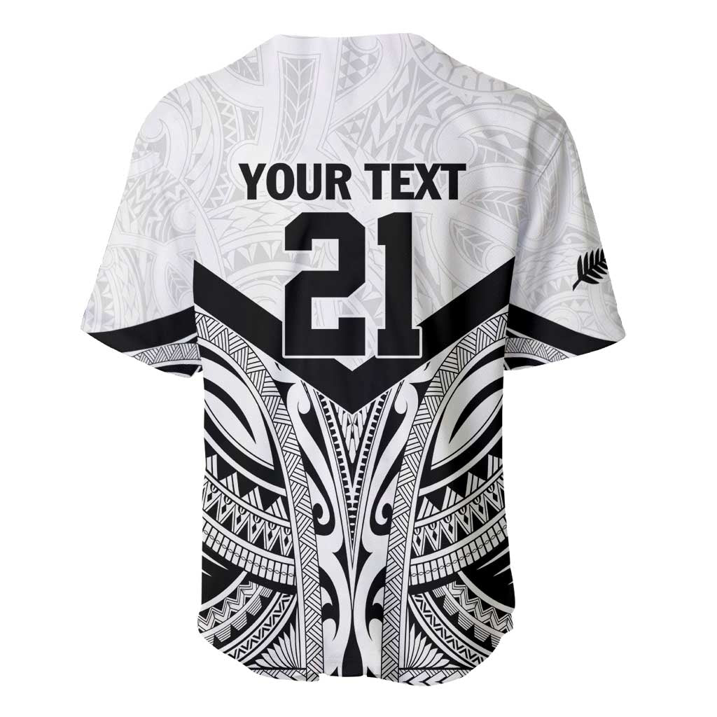 New Zealand Football Custom Baseball Jersey All White Fern Go Champions LT9 - Polynesian Pride