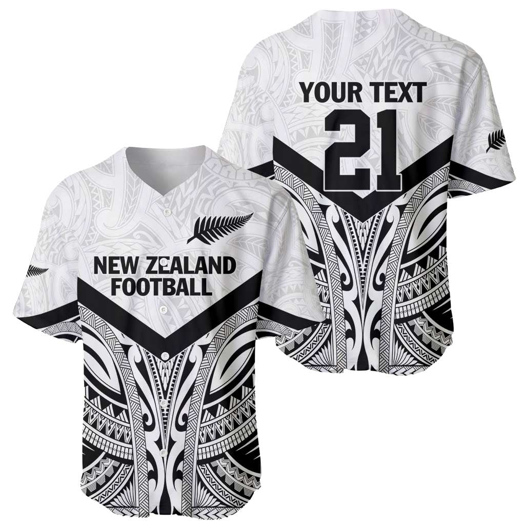 New Zealand Football Custom Baseball Jersey All White Fern Go Champions LT9 - Polynesian Pride