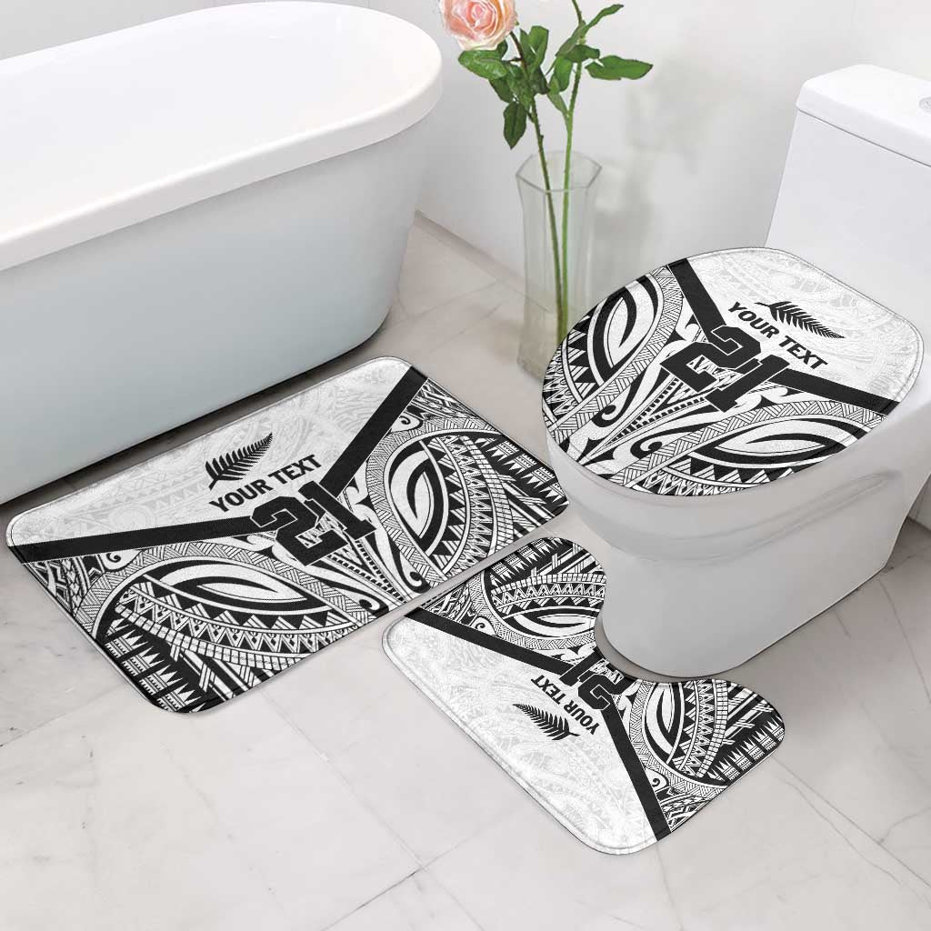 New Zealand Football Custom Bathroom Set All White Fern Go Champions LT9 - Polynesian Pride