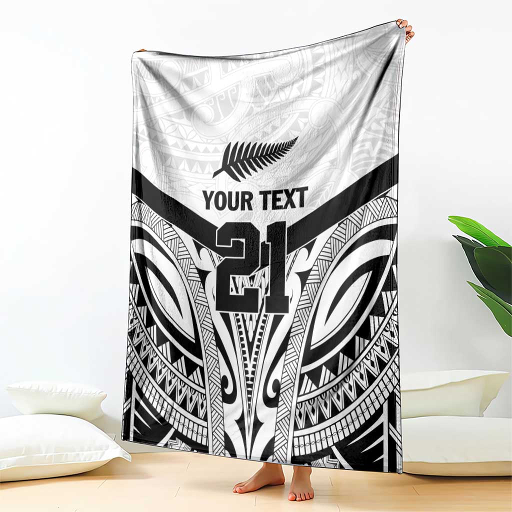 New Zealand Football Custom Blanket All White Fern Go Champions LT9 - Polynesian Pride
