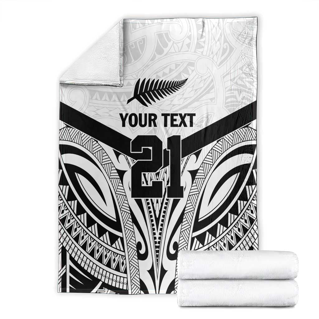 New Zealand Football Custom Blanket All White Fern Go Champions LT9 - Polynesian Pride
