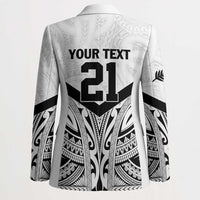 New Zealand Football Custom Blazer All White Fern Go Champions LT9 - Polynesian Pride