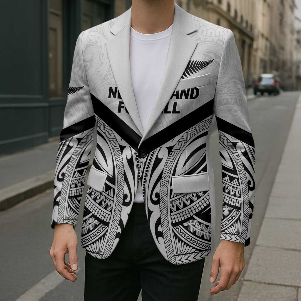 New Zealand Football Custom Blazer All White Fern Go Champions LT9 - Polynesian Pride