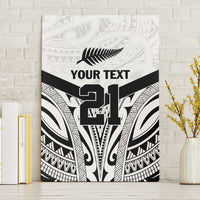 New Zealand Football Custom Canvas Wall Art All White Fern Go Champions LT9 Without Frame White - Polynesian Pride