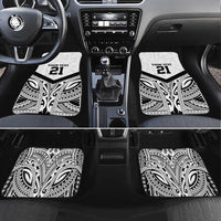 New Zealand Football Custom Car Mats All White Fern Go Champions LT9 Set 4pcs White - Polynesian Pride