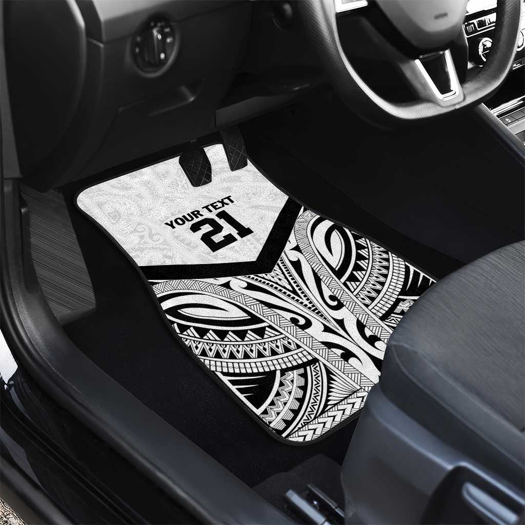 New Zealand Football Custom Car Mats All White Fern Go Champions LT9 - Polynesian Pride