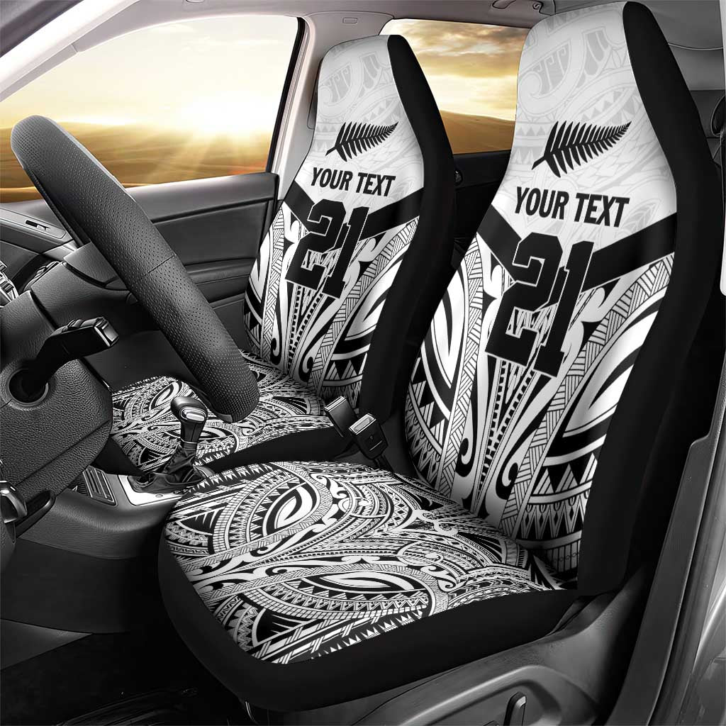 New Zealand Football Custom Car Seat Cover All White Fern Go Champions LT9 - Polynesian Pride