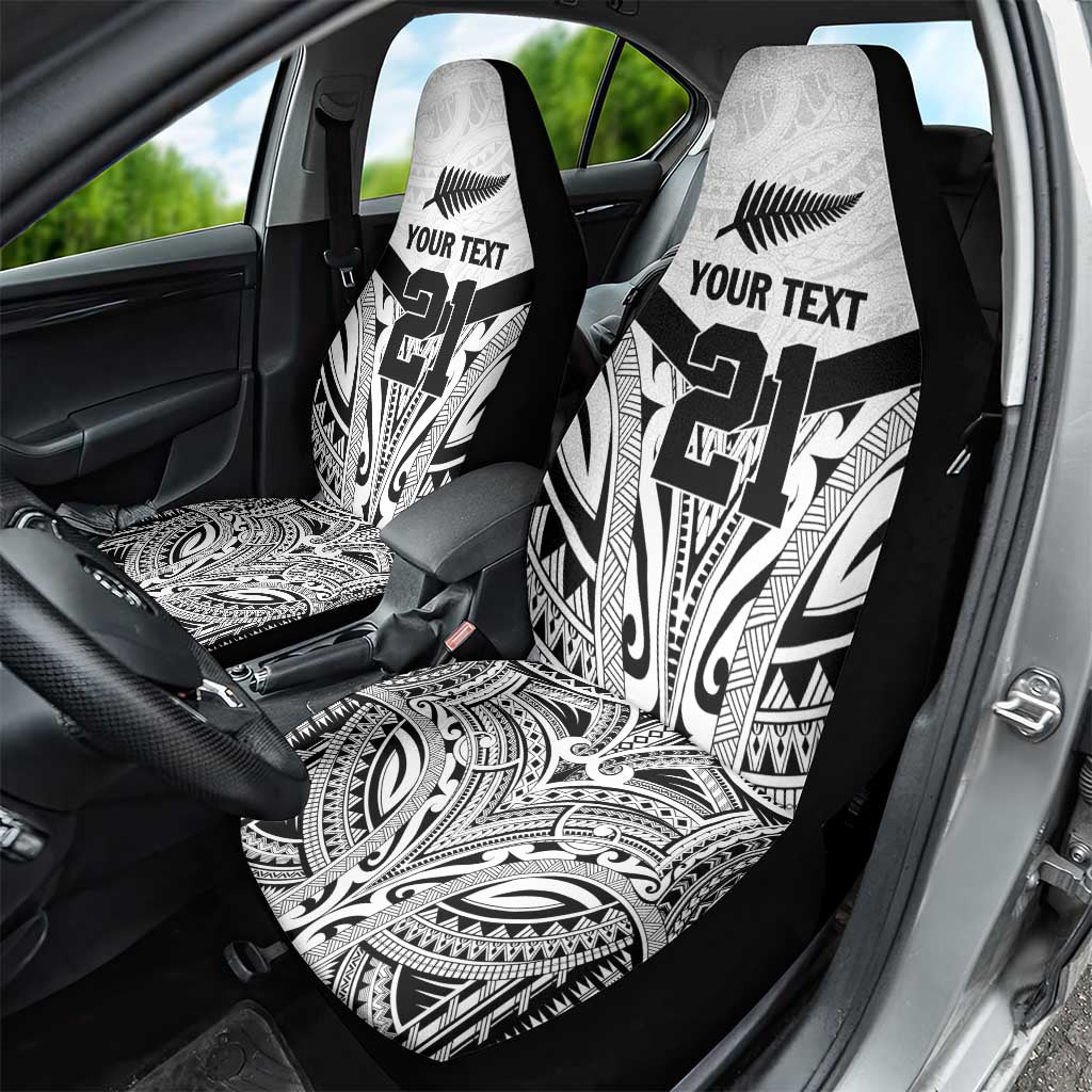 New Zealand Football Custom Car Seat Cover All White Fern Go Champions LT9 - Polynesian Pride