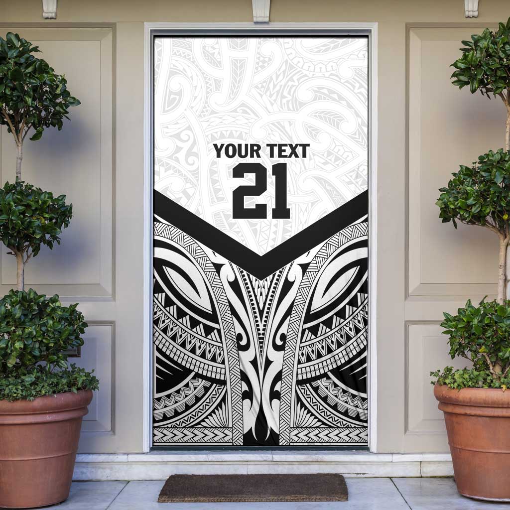 New Zealand Football Custom Door Cover All White Fern Go Champions LT9 White - Polynesian Pride
