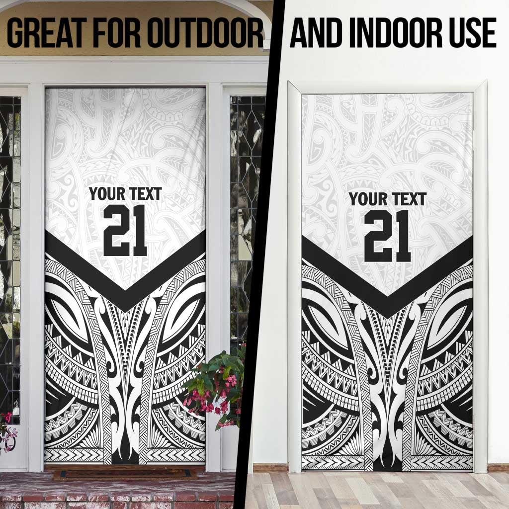 New Zealand Football Custom Door Cover All White Fern Go Champions LT9 - Polynesian Pride